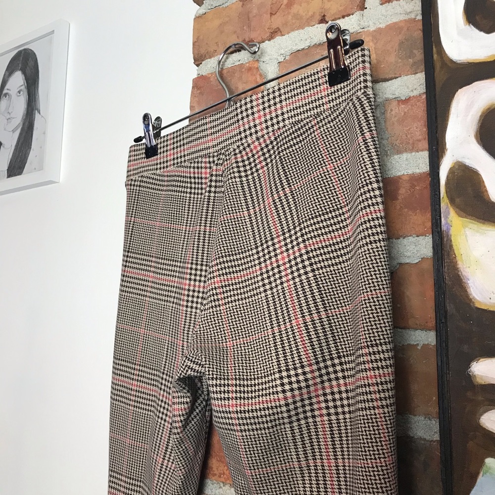 Herringbone-Checked Leggings